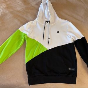 XBOX Men’s Multicolored Hoodie Rare Xbox Logo Sweatshirt Sz S Meta Threads $40
